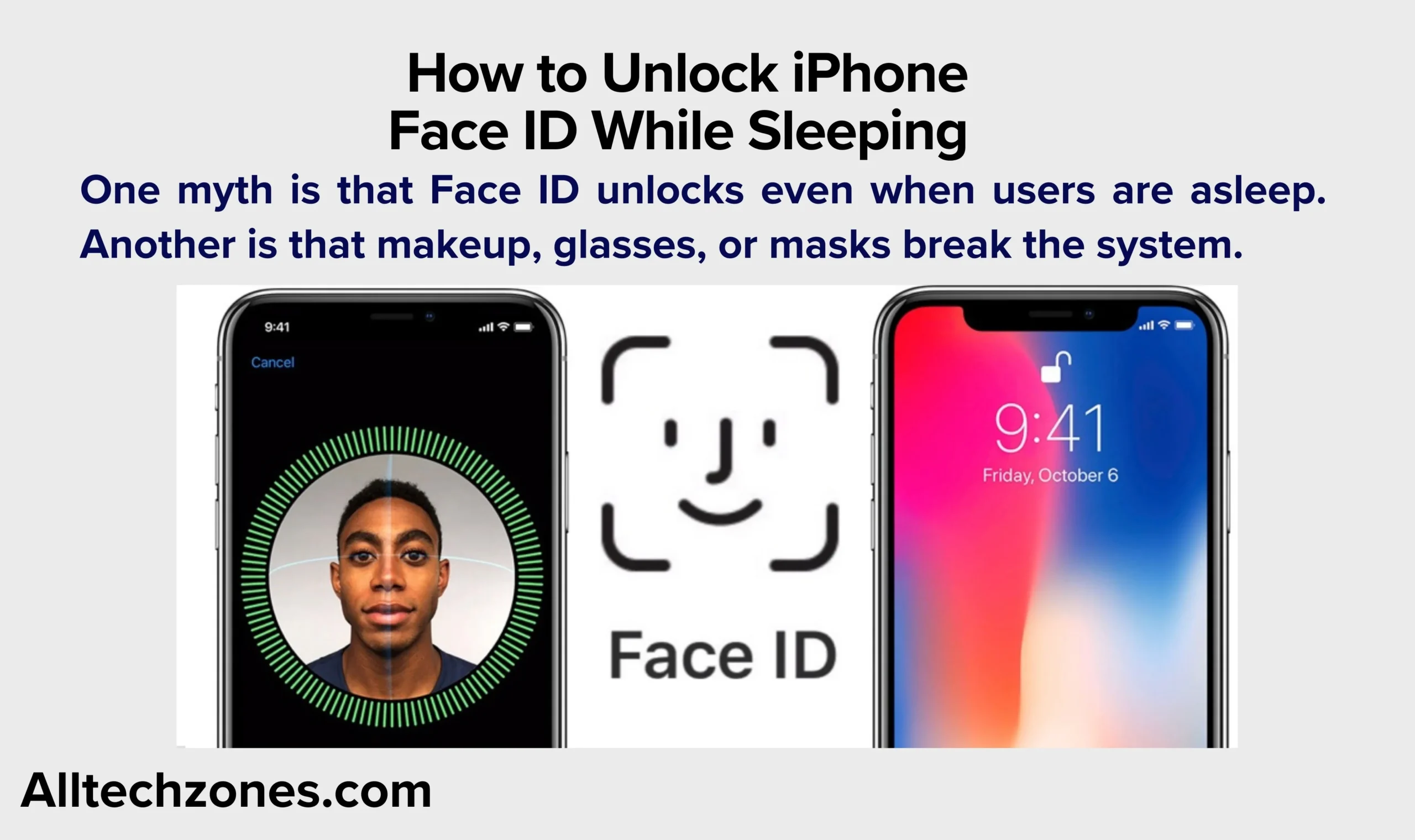 how to unlock iphone face id while sleeping
